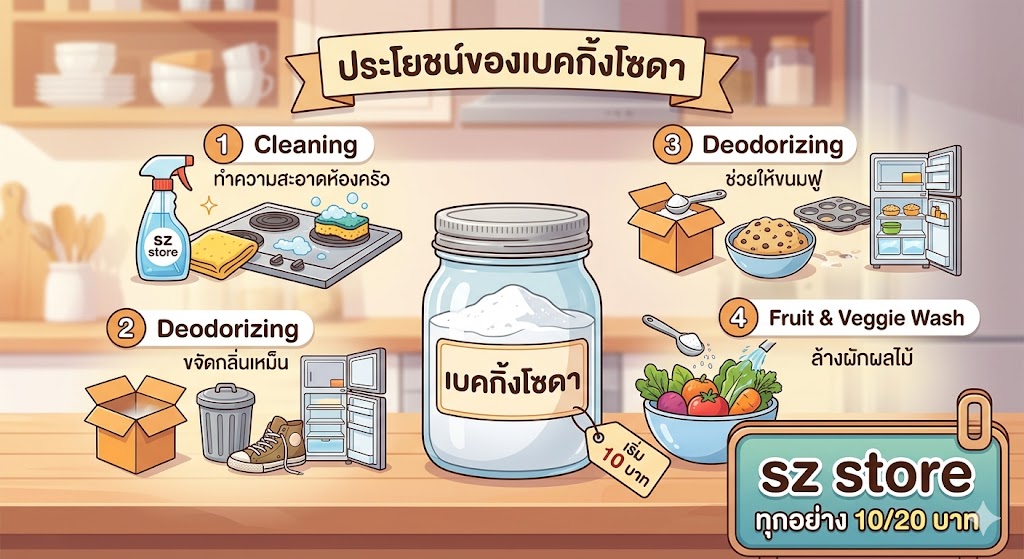 สารพัดประโยชน์ ในบ้านเรา เบคกิ้งโซดา