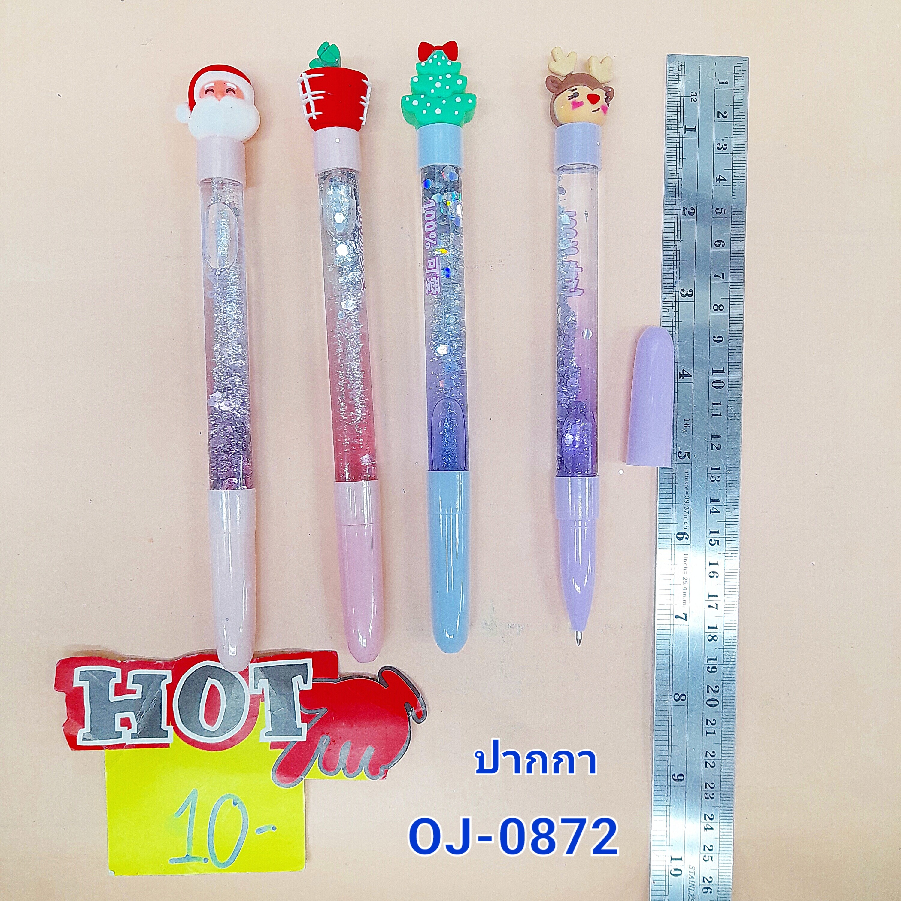10 ปากกาแวววาวหัวการ์ตูน OJ0872 (โหล)