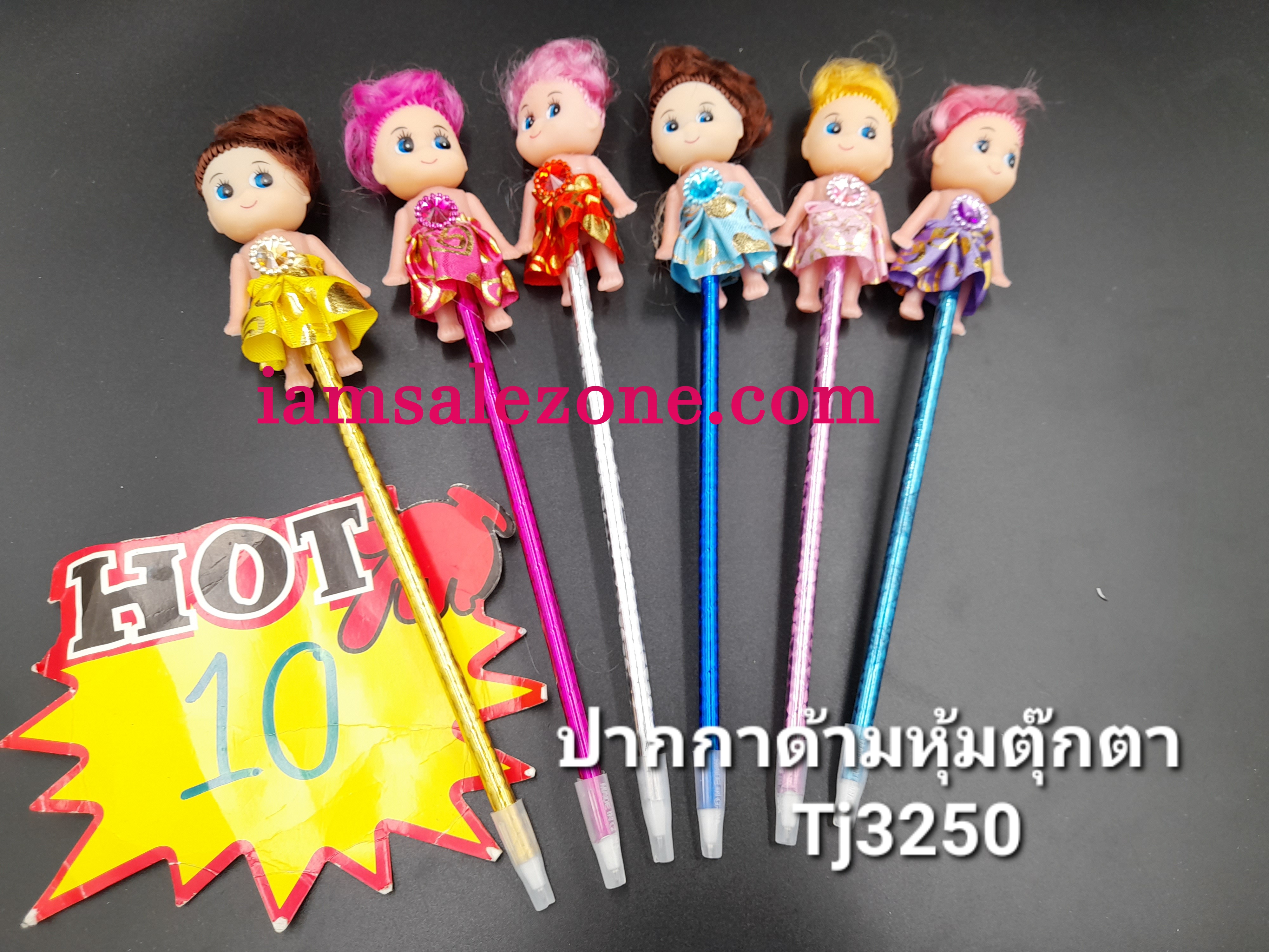 10 ปากกาด้ามหุ้มตุ๊กตา TJ3250 (โหล)