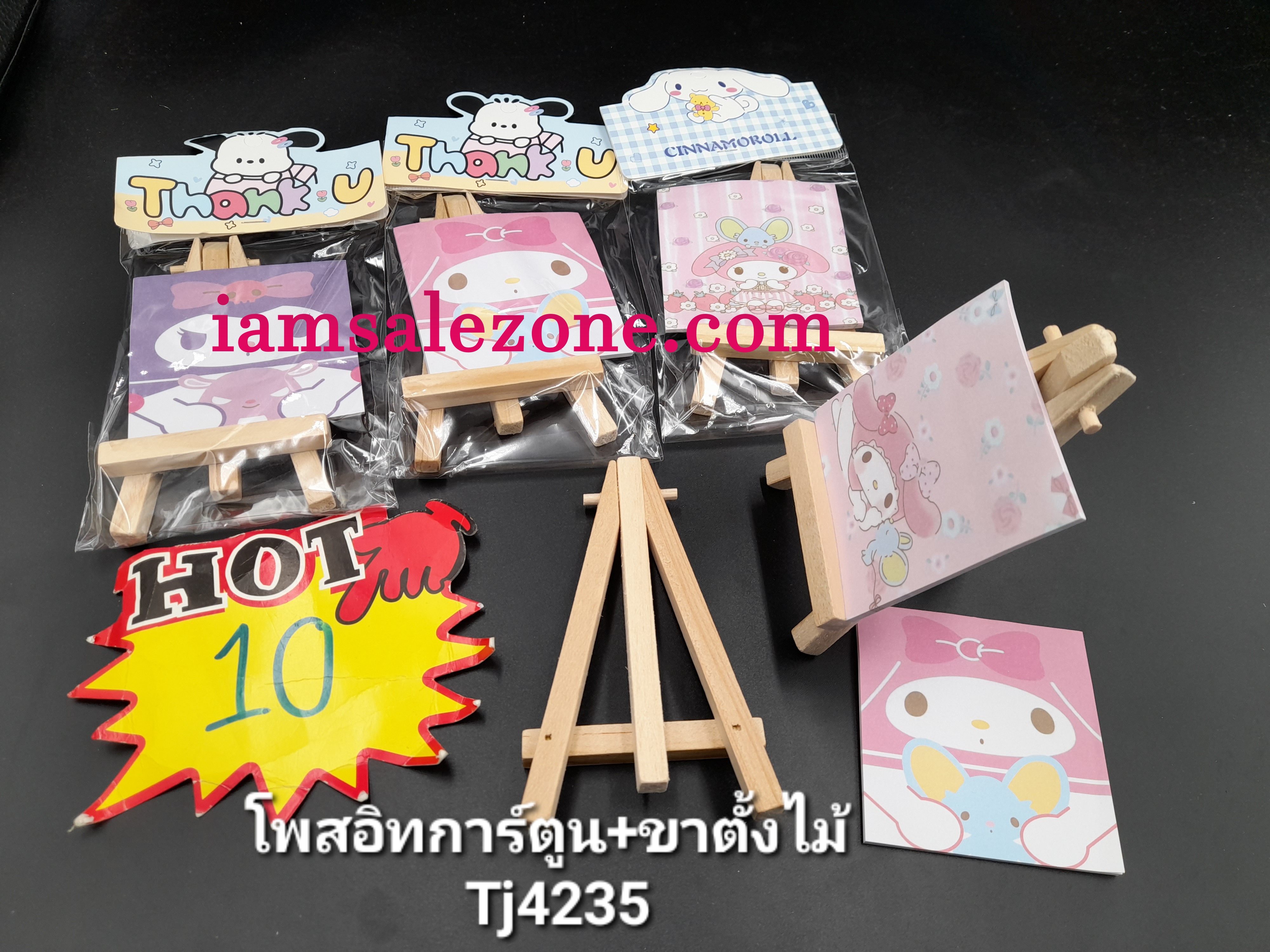 10 โพสอิทการ์ตูน+ขาตั้งไม้ TJ4235 (โหล)