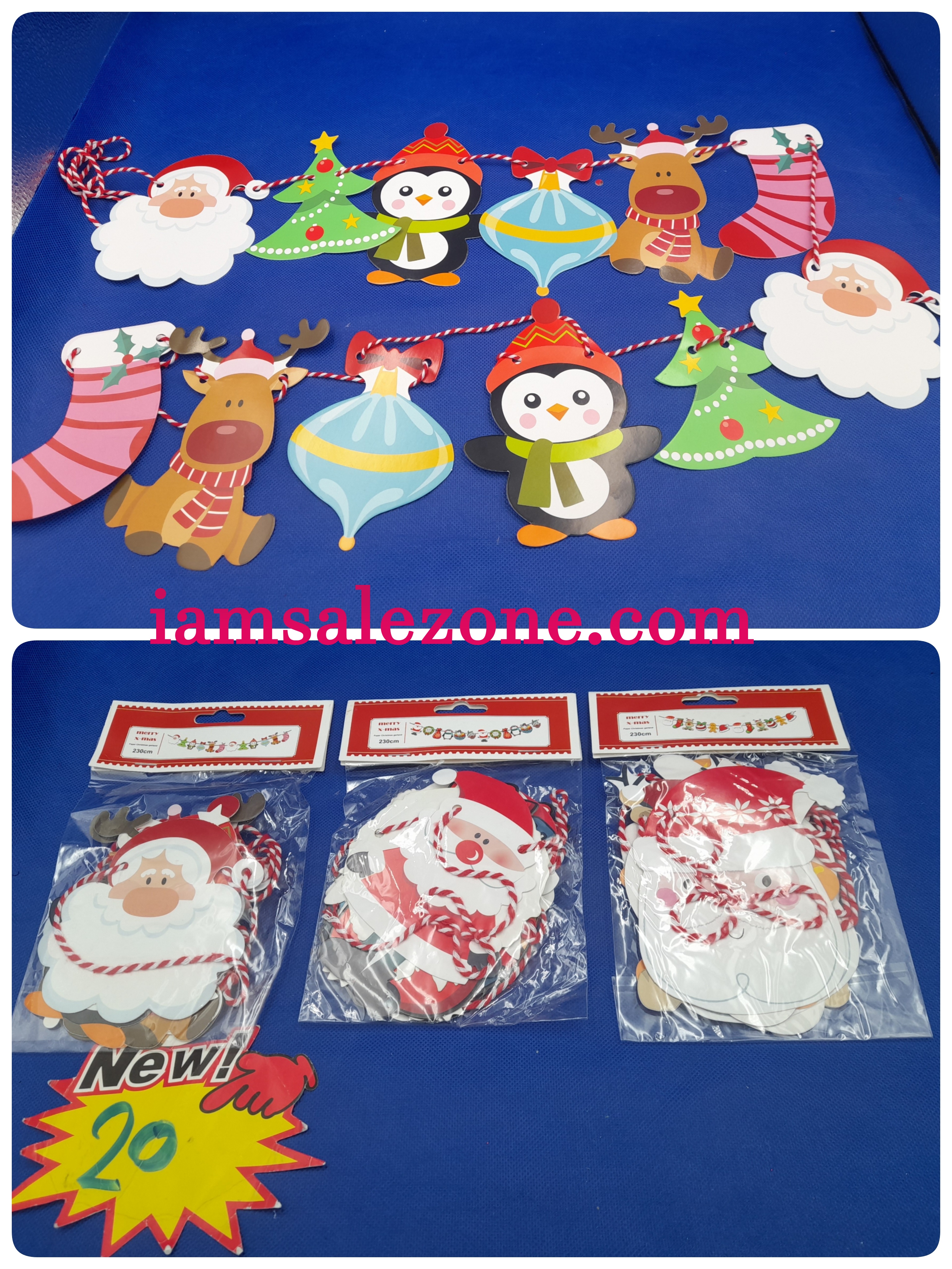 20 ป้ายXmas+เชือกแดง S TM0049 (โหล)