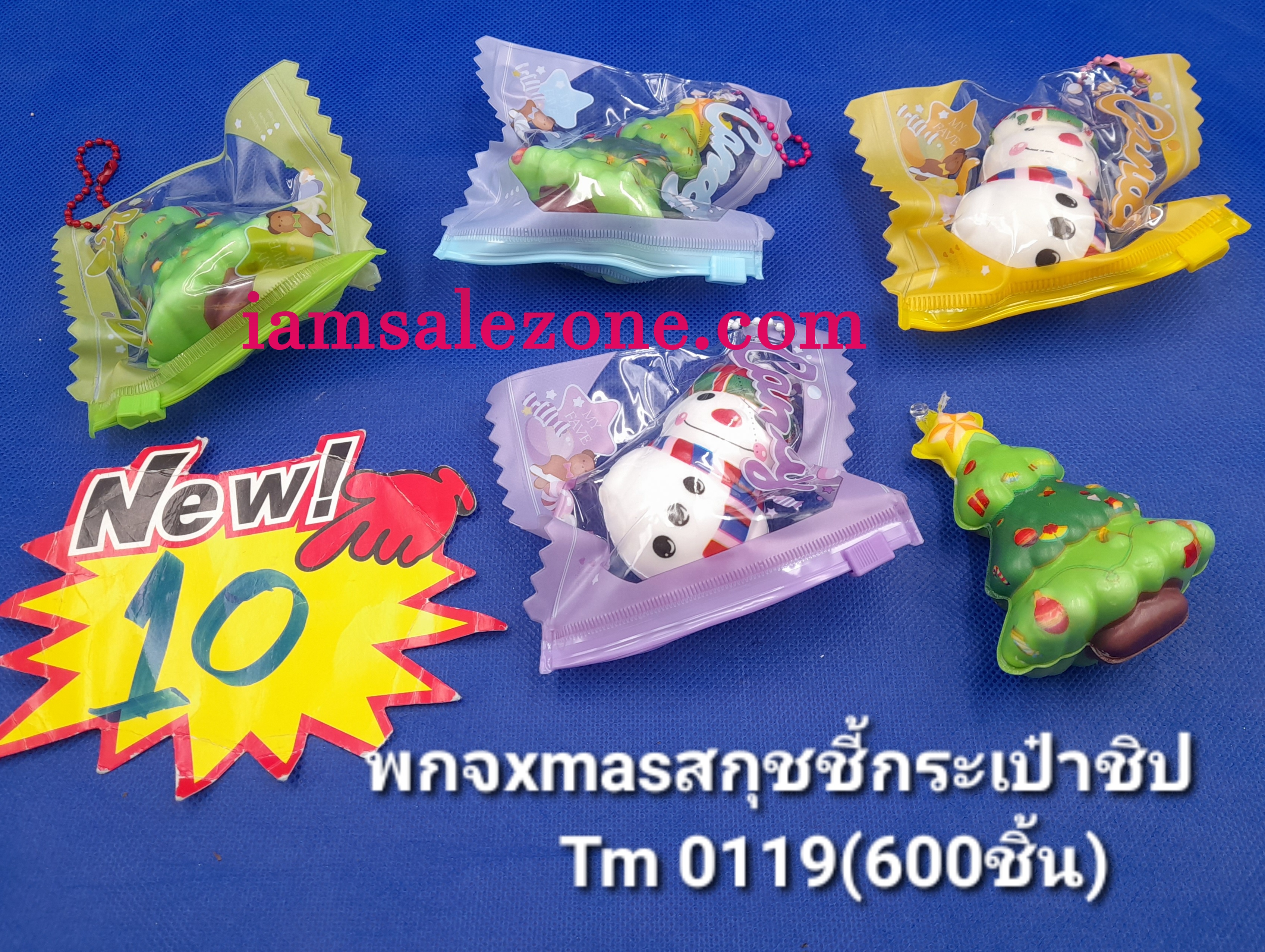 10 พกจ สกุชชี่ Xmas กระเป๋าซิป TM0119 (โหล)