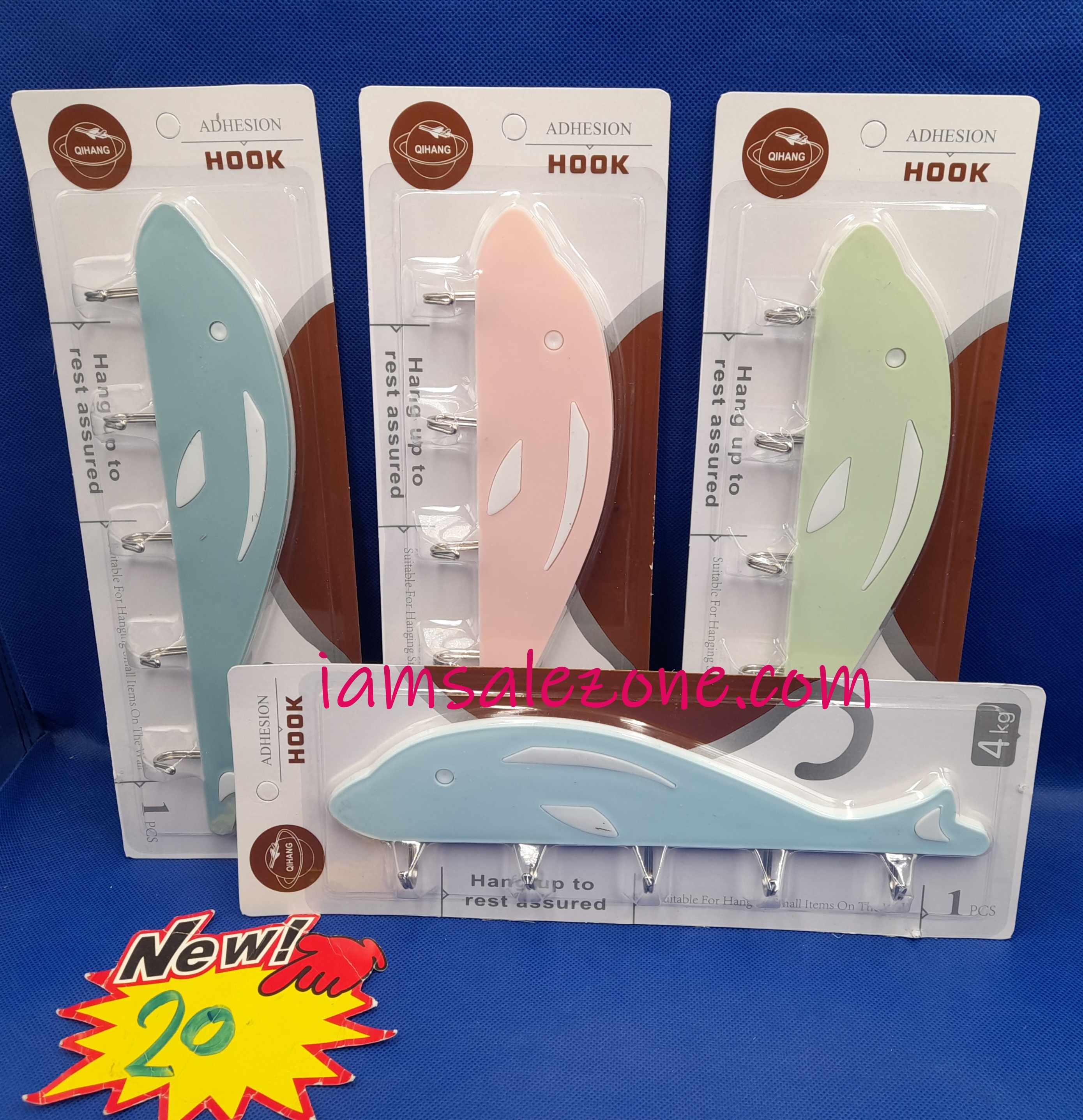 20 ขอแขวน 5 ขอยาวการ์ตูนแผง O1460 (โหล)