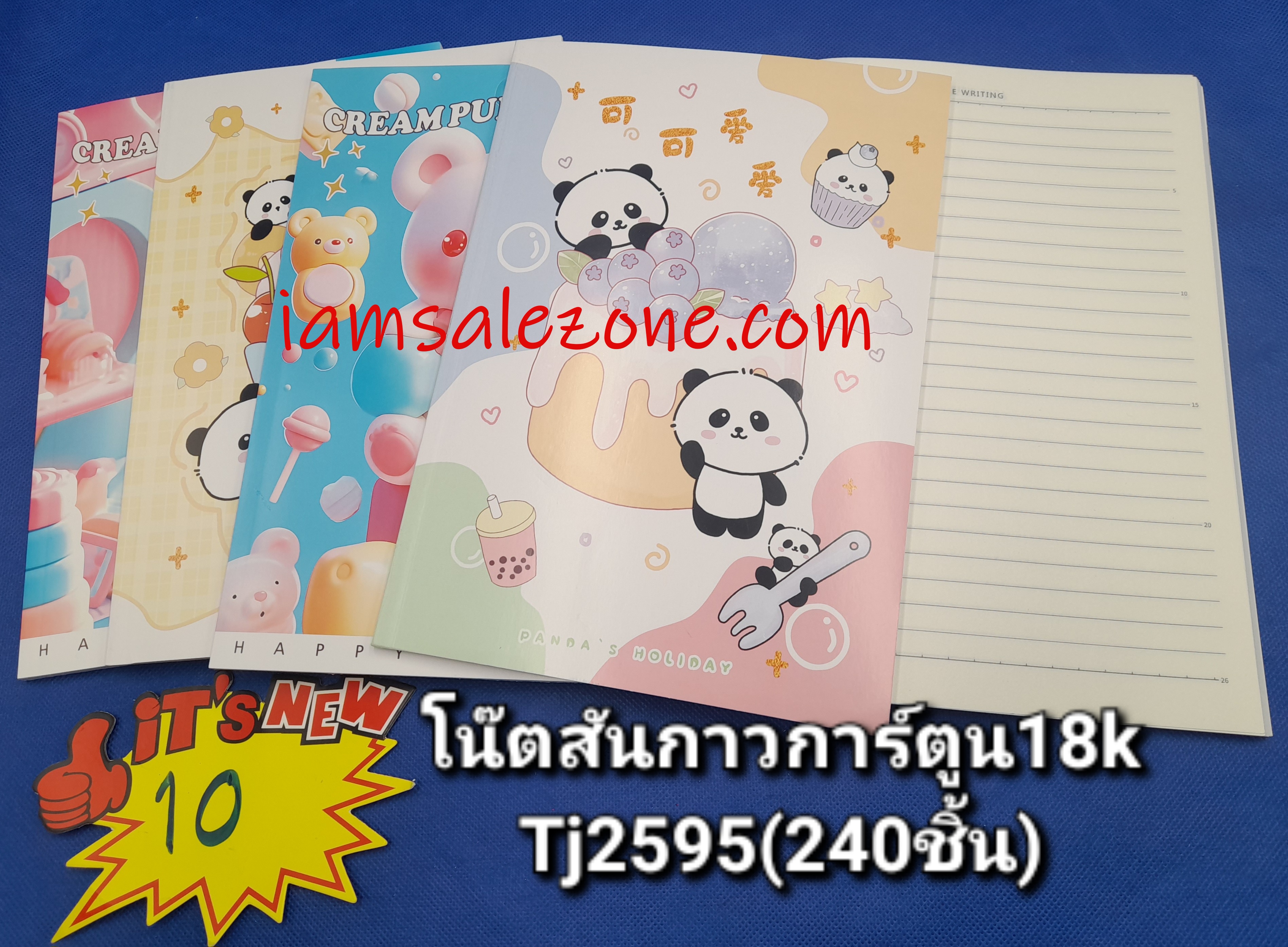 10 โน๊ตสันกาว 18 K  ปกการ์ตูน T2595 (โหล)