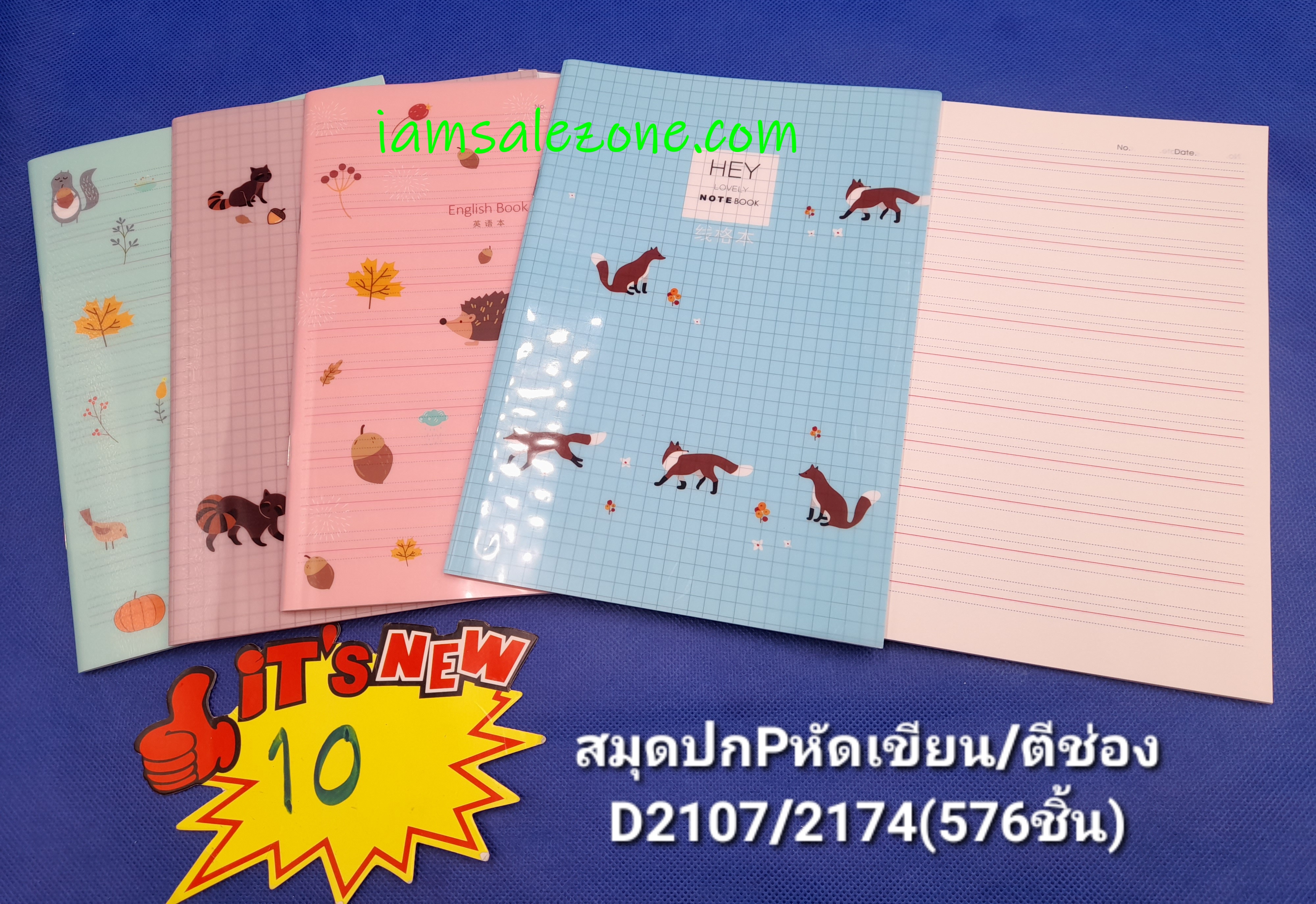 10 สมุดปก Pหัดเขียน/กระดาษตีช่อง GZ10 (โหล)