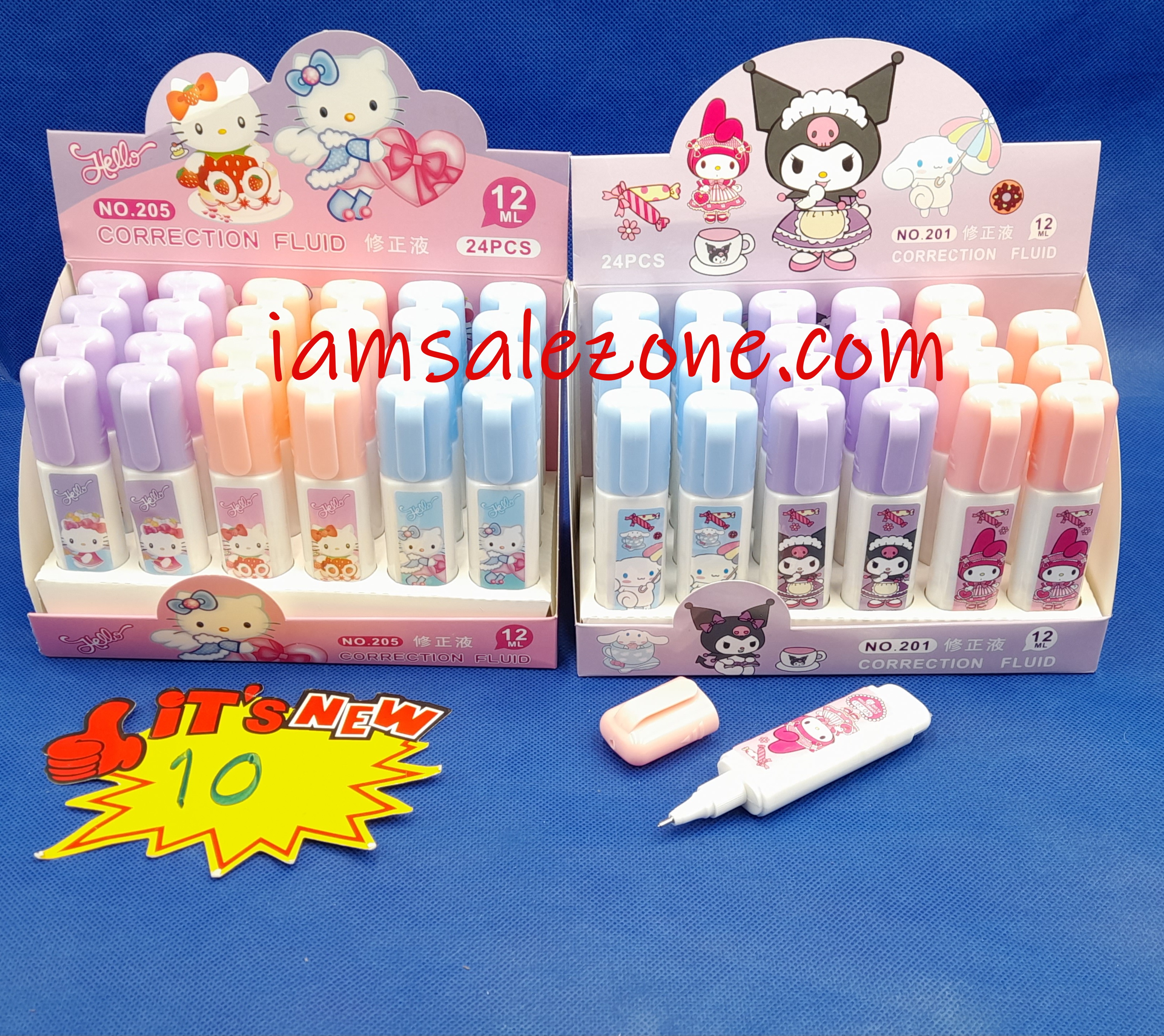 10 น้ำยาลบปิดเดี่ยวกล่องการ์ตูน KTS205 (โหล)