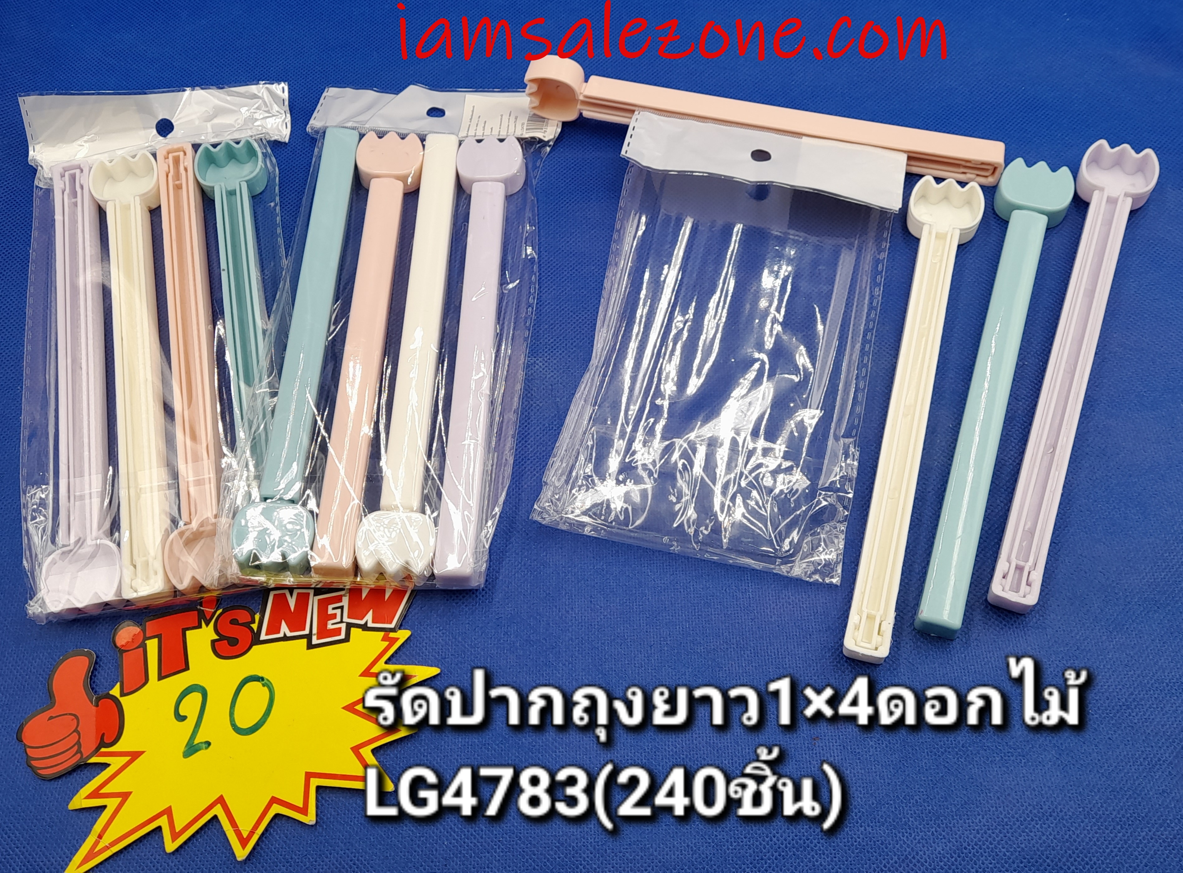 20 รัดปากถุงไบโอ 1*4 ดอกไม้ TJ2563 (โหล)