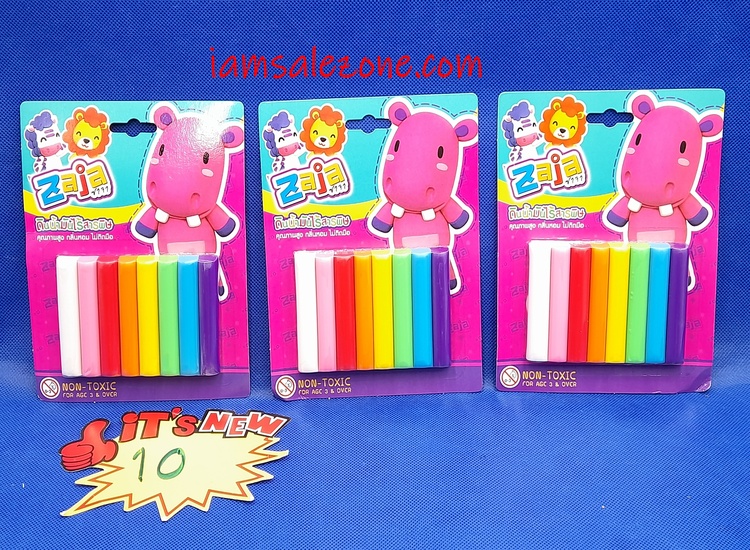 10 ดินน้ำมันไรสาร 1*8 แผงไทย KTS00209 (โหล)