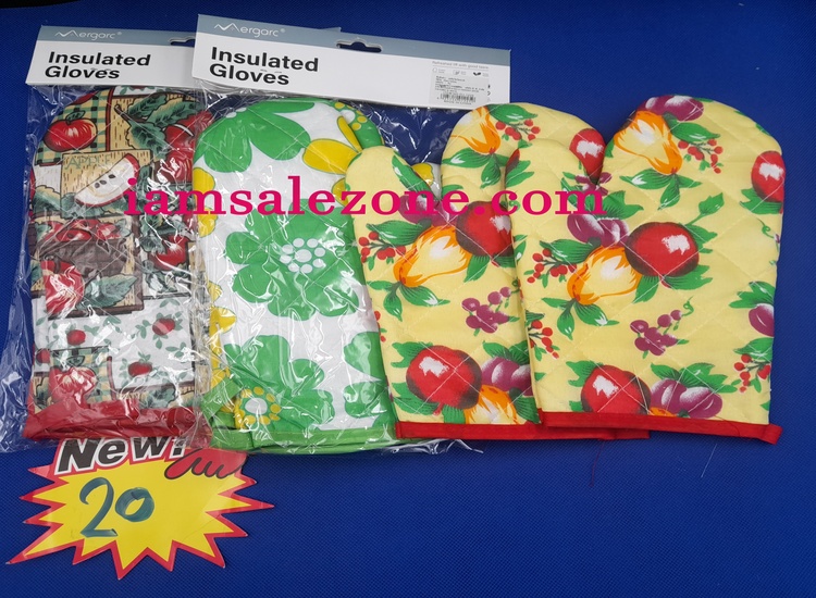20 ถุงมือจับร้อน 1*2 ถุงเขียว OJ1225  (โหล)