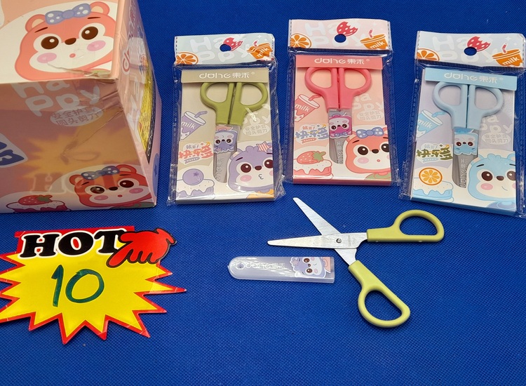 10 กรรไกร+ปอกใสการ์ตูน TJ3726 (โหล)