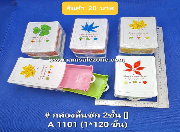 20 กล่องลิ้นชัก 2 ชั้น [] A1101 (โหล)