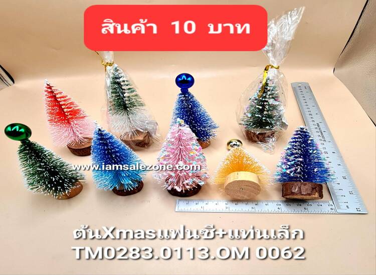 10 ต้นXmasแฟนซี+แท่นเล็ก O0062.T0113.0283 (โหล)