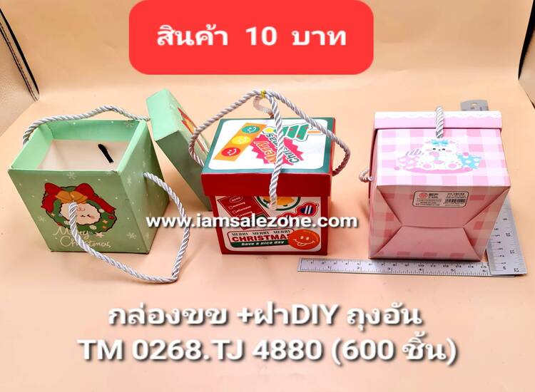 10 กล่องขข+ฝาDIY ถุงอัน T0268.4880 (โหล)